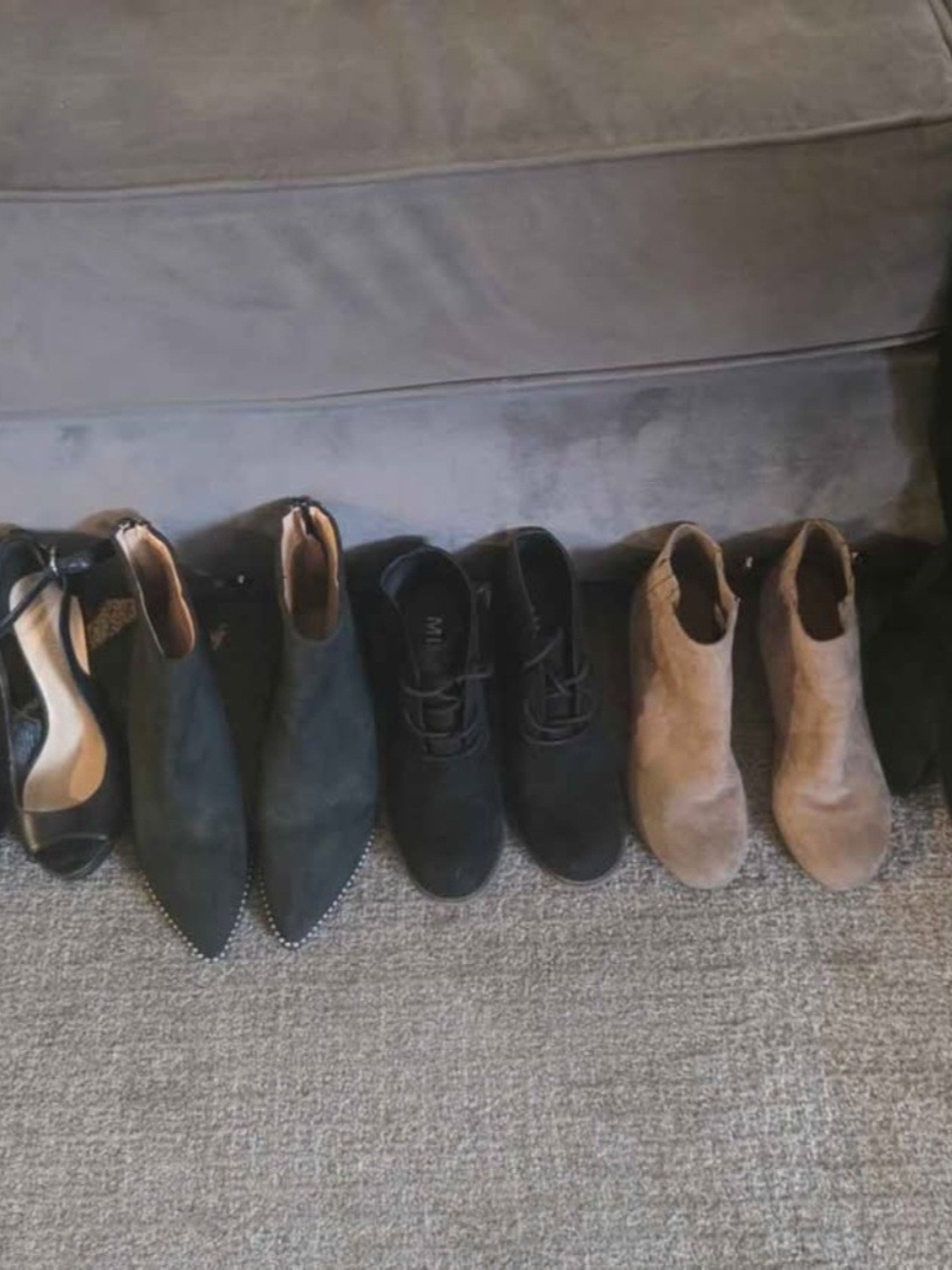 All For $30 Women’s Black and Taupe Suede Ankle Boots - Stylish Everyday Booties